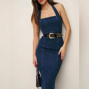 Denim Halter Dress